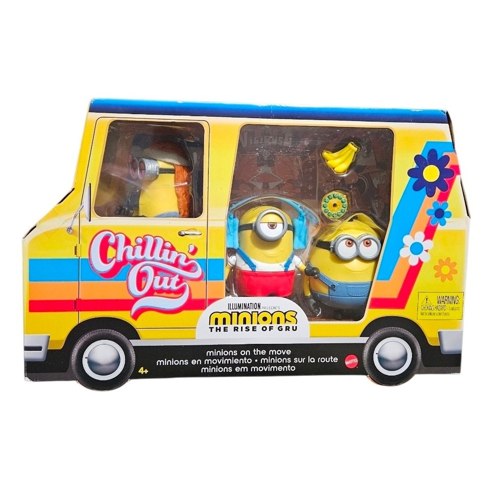 Mattel Minions The Rise of Gru Chillin Out 4 Figure Set GXG14 Kevin Stuart Bob